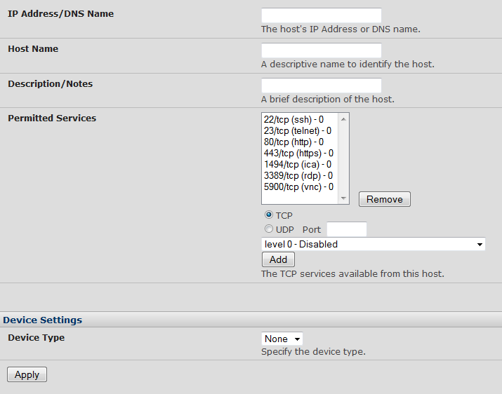 Opengear Network Host Configuration